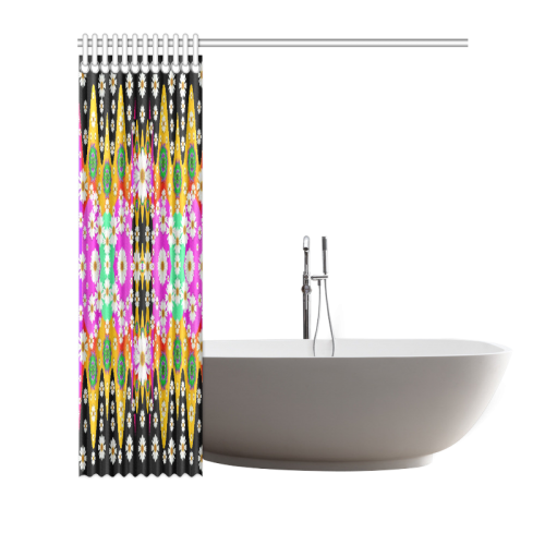 flowers above and under the peaceful sky Shower Curtain 72"x72"