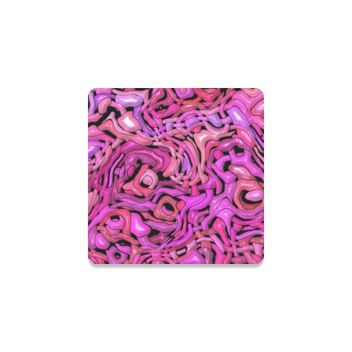 intricate emotions,hot pink Square Coaster
