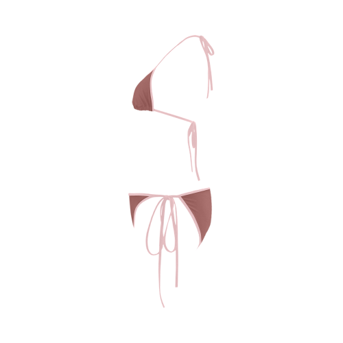 Marsala Color Accent Custom Bikini Swimsuit