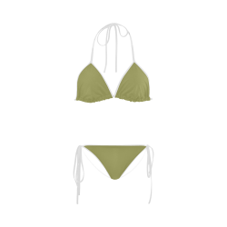 Moss Color Accent Custom Bikini Swimsuit