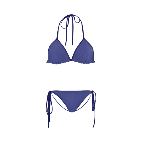 Royal Blue Color Accent Custom Bikini Swimsuit