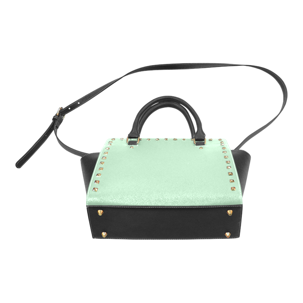 Hemlock Color Accent Rivet Shoulder Handbag (Model 1645)