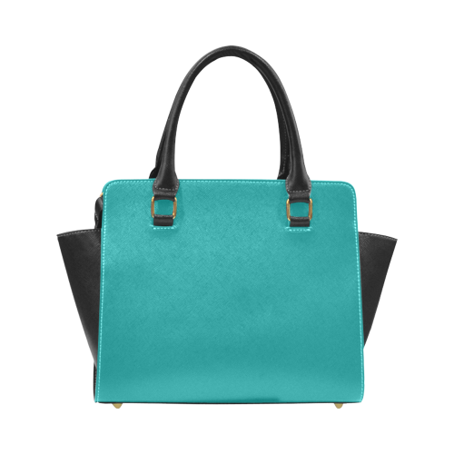 Lapis Color Accent Rivet Shoulder Handbag (Model 1645)
