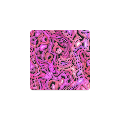 intricate emotions,hot pink Square Coaster