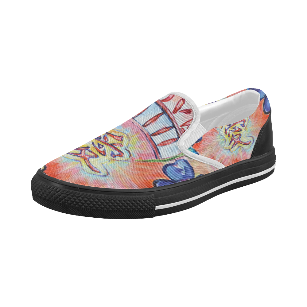 Love For Nature Women's Slip-on Canvas Shoes (Model 019)