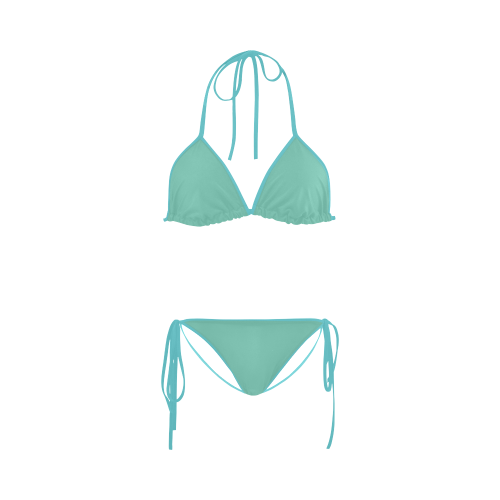 Lucite Green Color Accent Custom Bikini Swimsuit