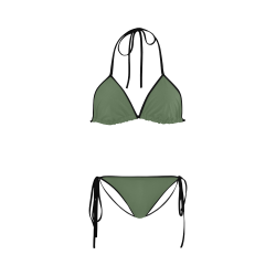 Vineyard Green Color Accent Custom Bikini Swimsuit