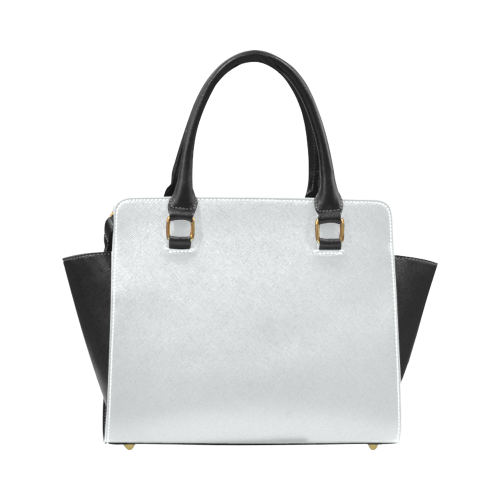 Glacier Gray Color Accent Rivet Shoulder Handbag (Model 1645)