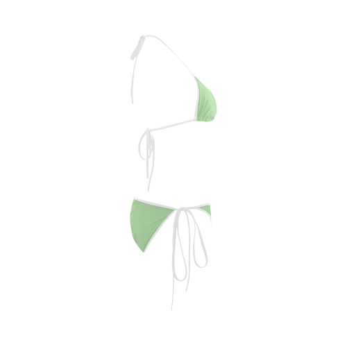 Pistachio Color Accent Custom Bikini Swimsuit