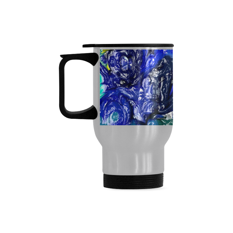 strange abstract 1 Travel Mug (Silver) (14 Oz)