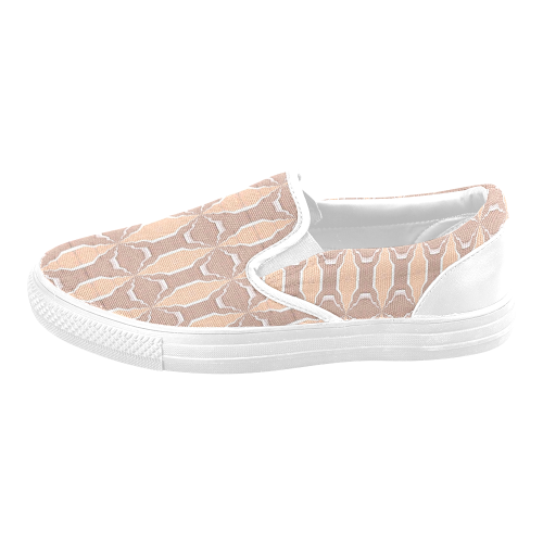 Beige spring  slip on canvas shoes Women's Unusual Slip-on Canvas Shoes (Model 019)