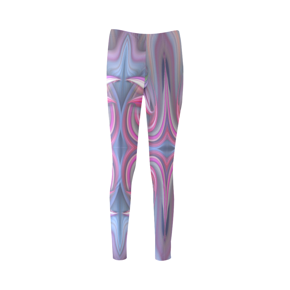 Blue flower abstract Cassandra Women's Leggings (Model L01)