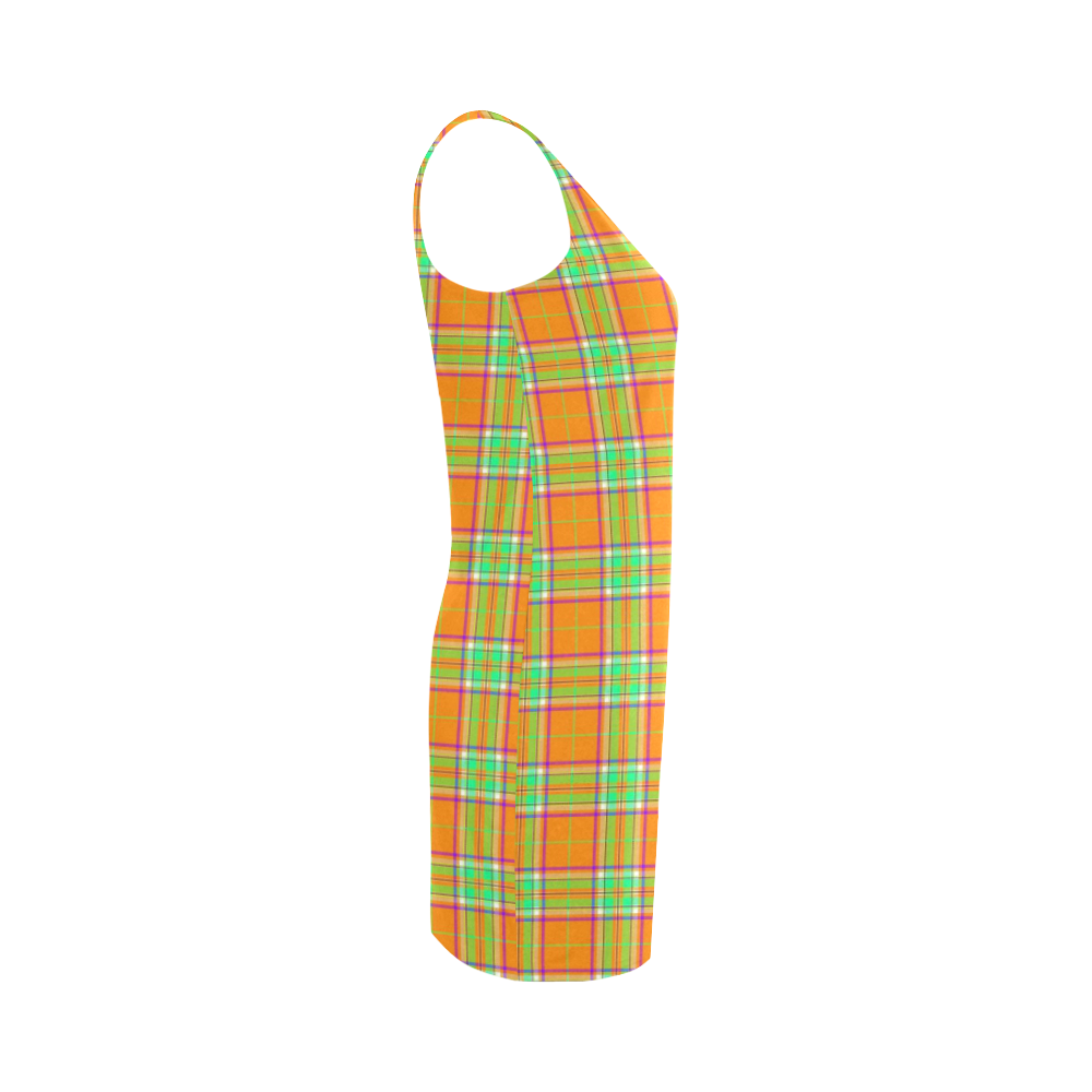 TARTAN-ORANGE Medea Vest Dress (Model D06)