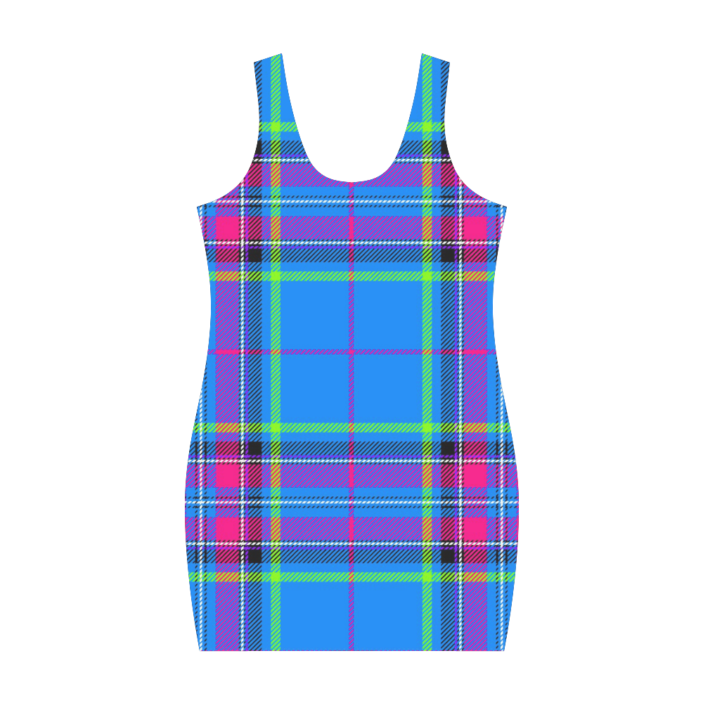 TARTAN-BLUE Medea Vest Dress (Model D06)