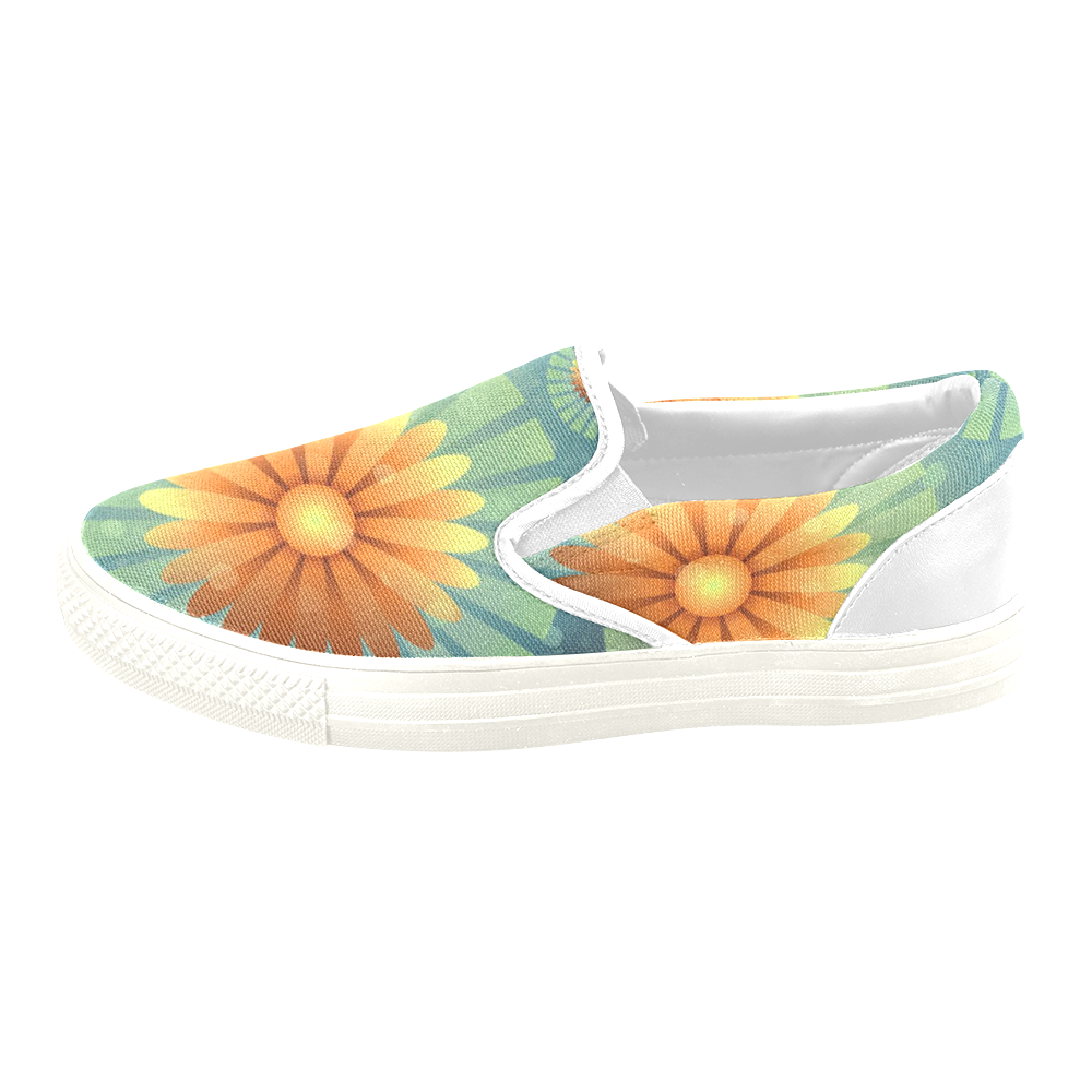 PETALS FOREVER Women's Unusual Slip-on Canvas Shoes (Model 019)