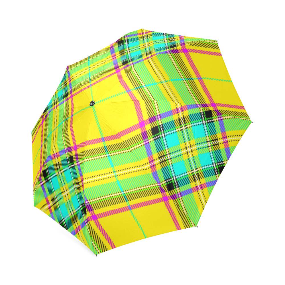 TARTAN-YELLOW Foldable Umbrella (Model U01)