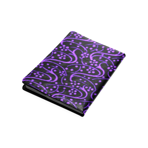 Vintage Swirl Floral Purple Black Custom NoteBook B5