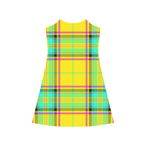 TARTAN-YELLOW Alcestis Slip Dress (Model D05)