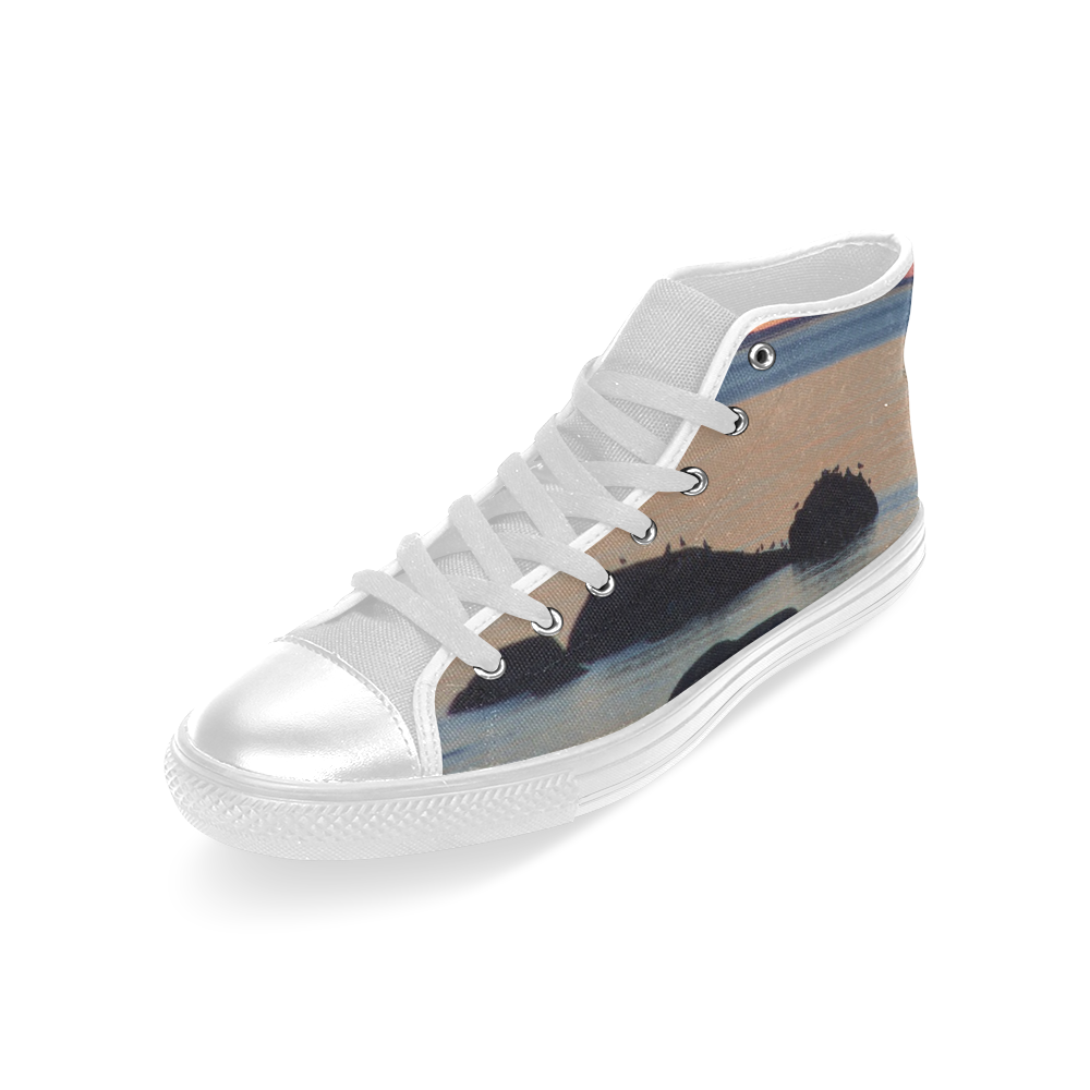 Dusk on the Sea Men’s Classic High Top Canvas Shoes (Model 017)