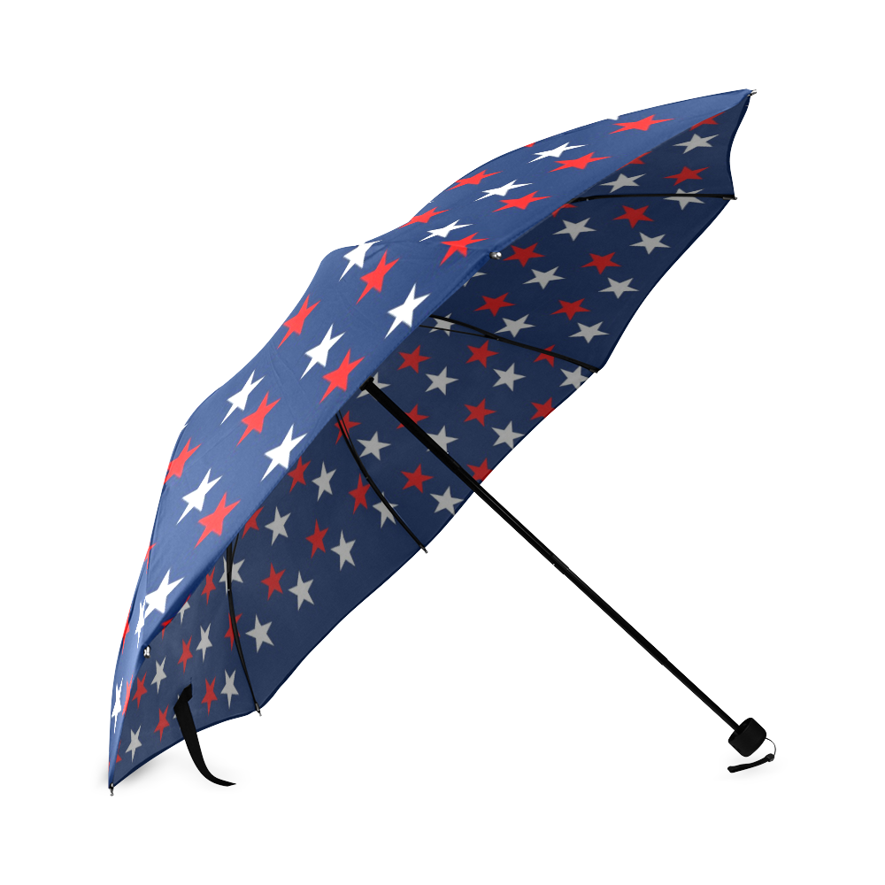 STARS RED AND WHITE Foldable Umbrella (Model U01)