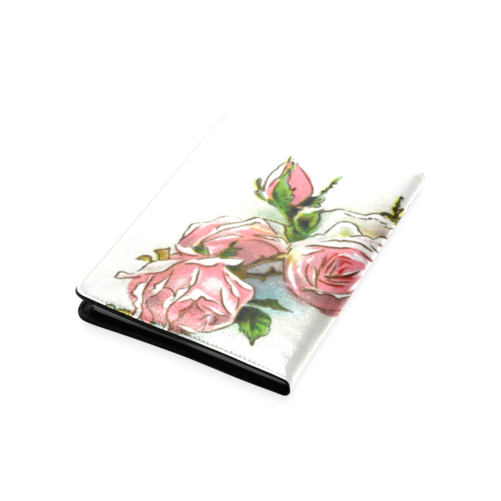 Vintage Pink Rose Floral Custom NoteBook A5