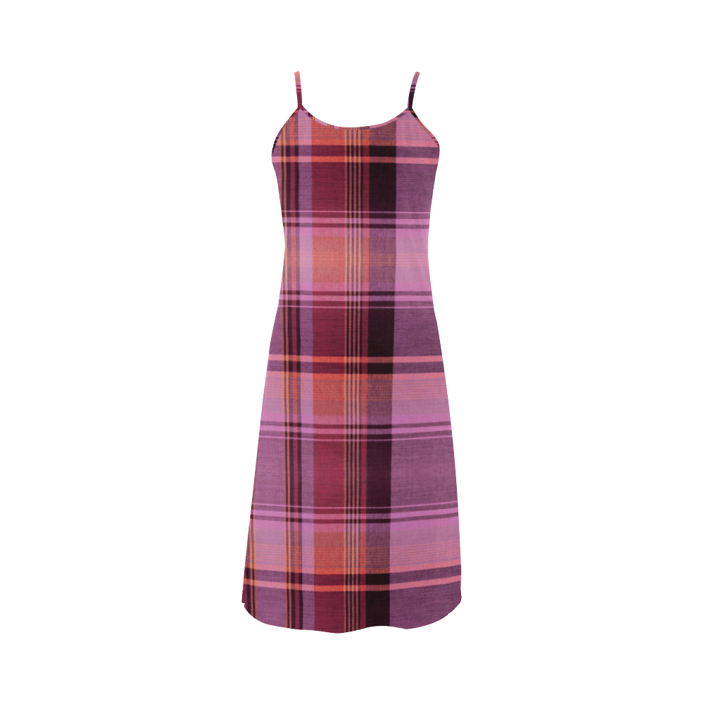 PINK PLAID Alcestis Slip Dress (Model D05)