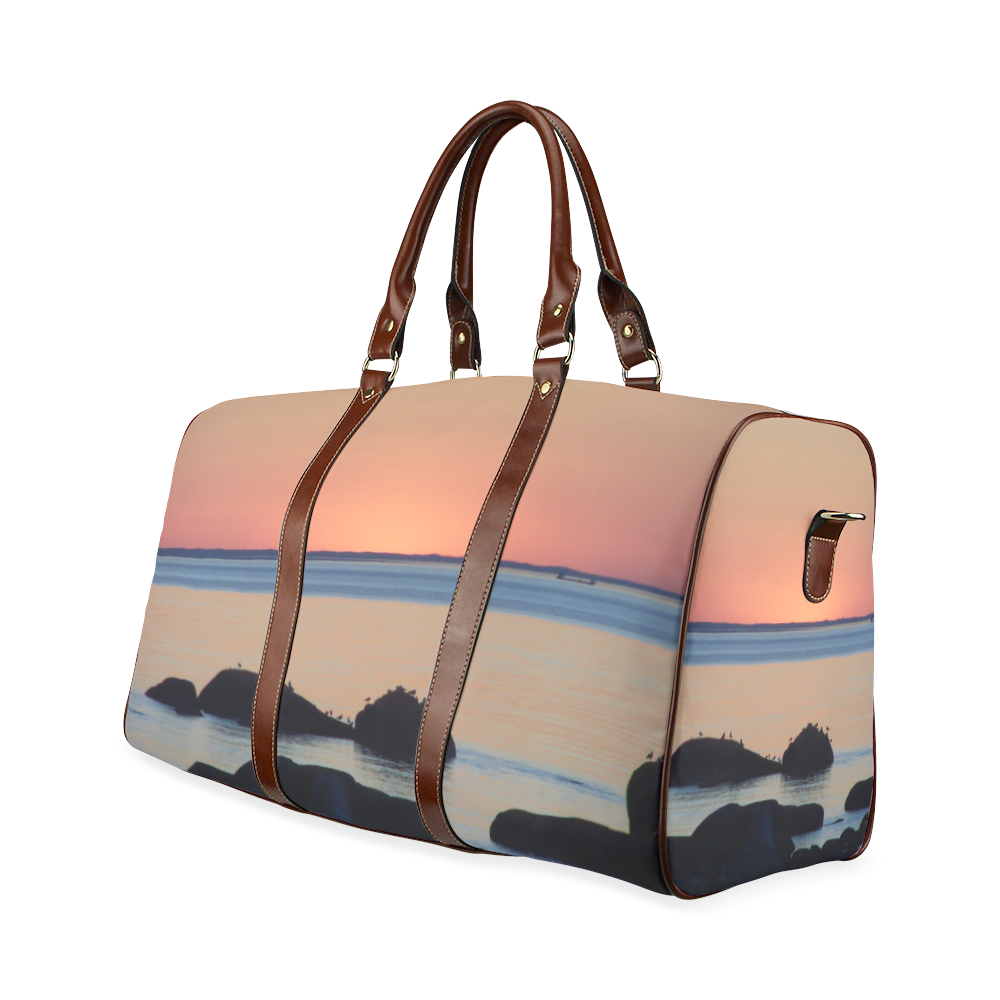 Dusk on the Sea Waterproof Travel Bag/Large (Model 1639)