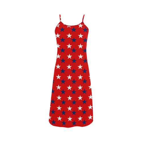 STARS BLUE AND WHITE Alcestis Slip Dress (Model D05)