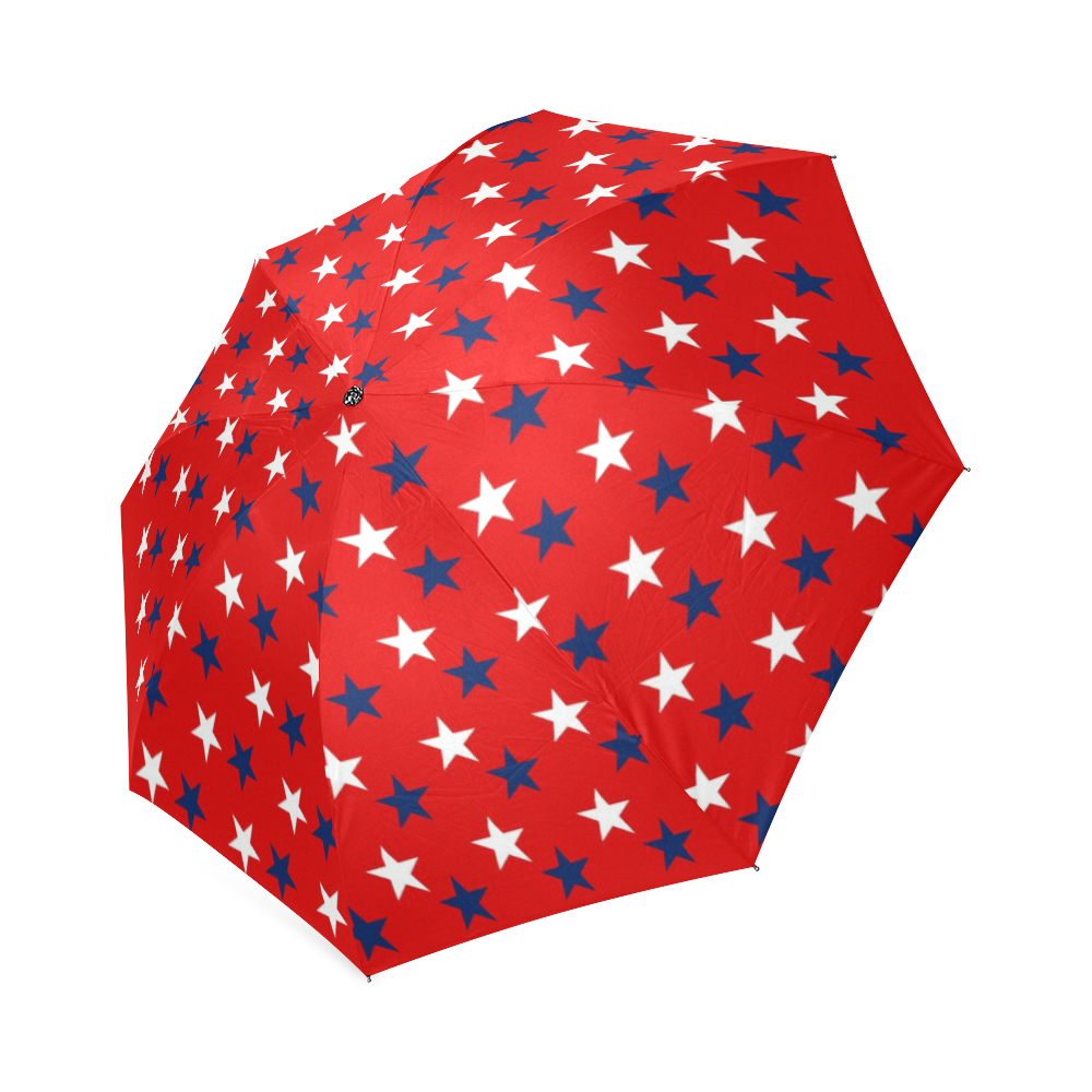 STARS BLUE AND WHITE Foldable Umbrella (Model U01)