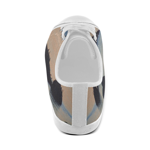 Dusk on the Sea Men's Canvas Shoes (Model 016)