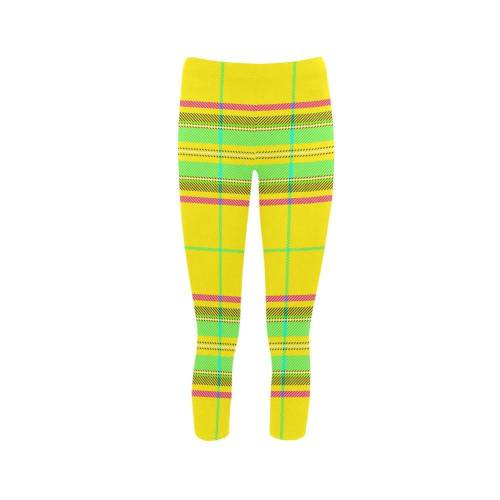 TARTAN-YELLOW Capri Legging (Model L02)