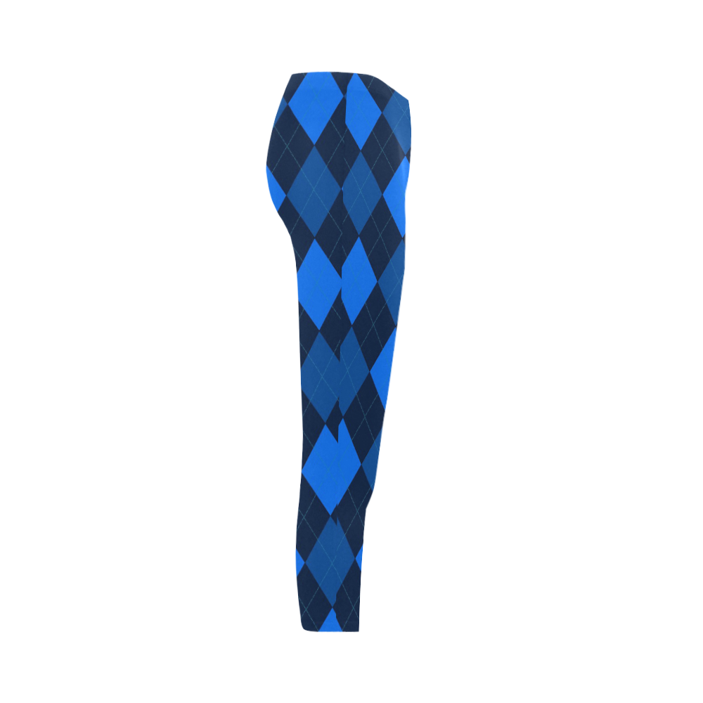 ARGYLE-BLUE Capri Legging (Model L02)
