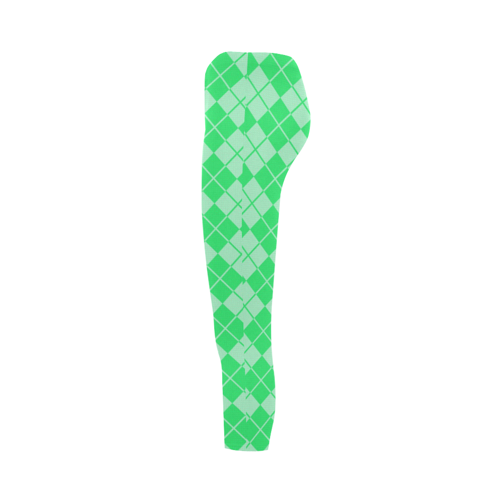 ARGYLE-GREEN Capri Legging (Model L02)