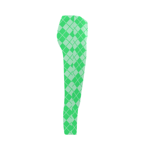 ARGYLE-GREEN Capri Legging (Model L02)