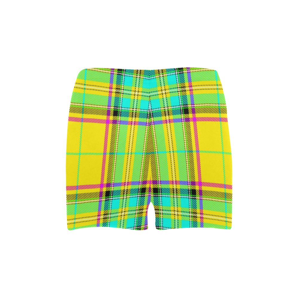 TARTAN-YELLOW Briseis Skinny Shorts (Model L04)