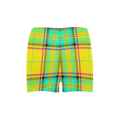 TARTAN-YELLOW Briseis Skinny Shorts (Model L04)