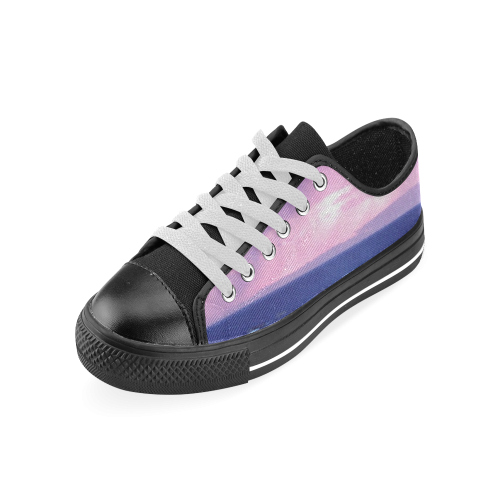 Purple Rain Men's Classic Canvas Shoes (Model 018)