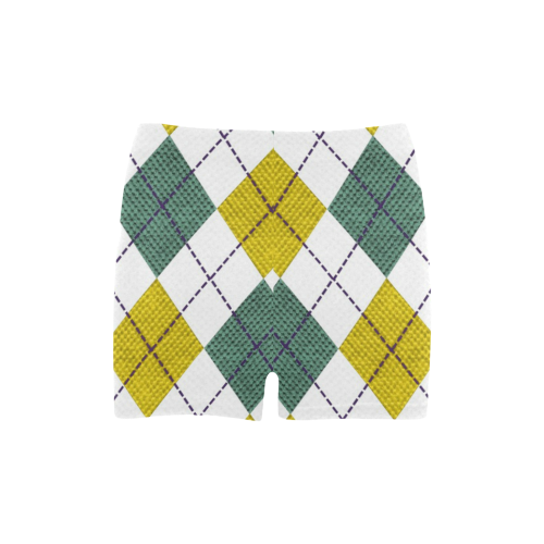 ARGYLE GOLD AND GREEN Briseis Skinny Shorts (Model L04)