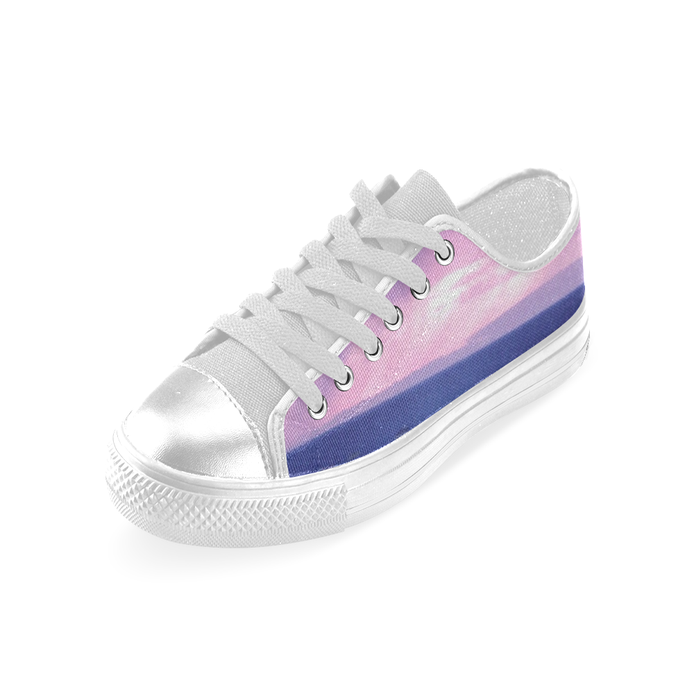 Purple Rain Women's Classic Canvas Shoes (Model 018)