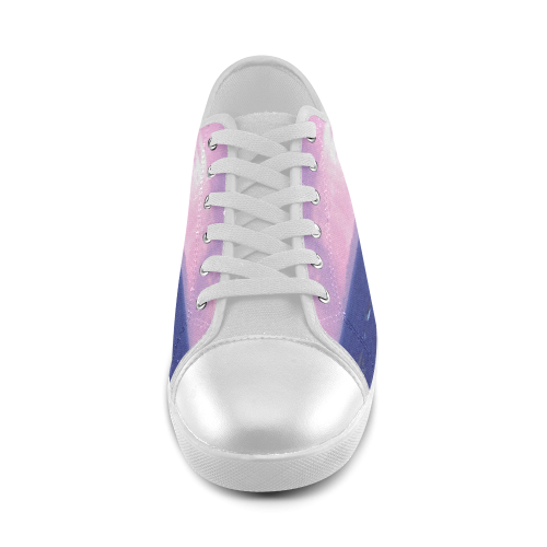 Purple Rain Men's Canvas Shoes (Model 016)