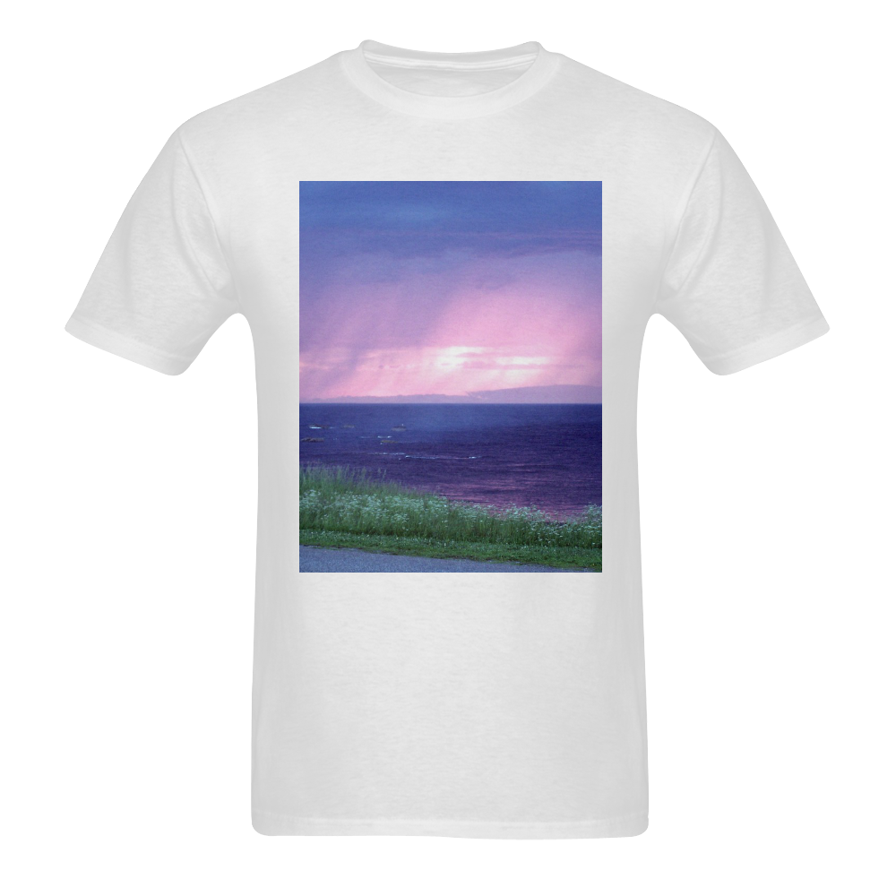 Purple Rain Sunny Men's T- shirt (Model T06)