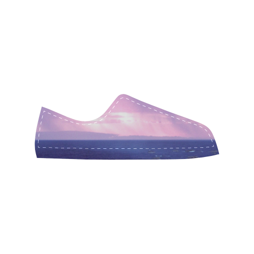 Purple Rain Women's Classic Canvas Shoes (Model 018)