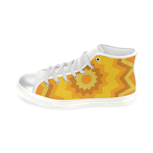 ORANGE PALETTE Women's Classic High Top Canvas Shoes (Model 017)