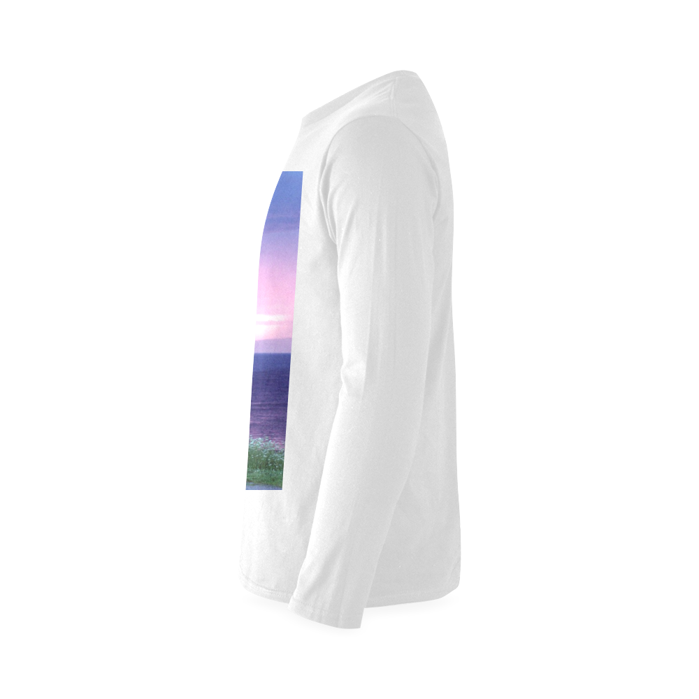 Purple Rain Sunny Men's T-shirt (long-sleeve) (Model T08)