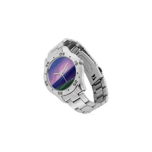 Purple Rain Men's Stainless Steel Analog Watch(Model 108)