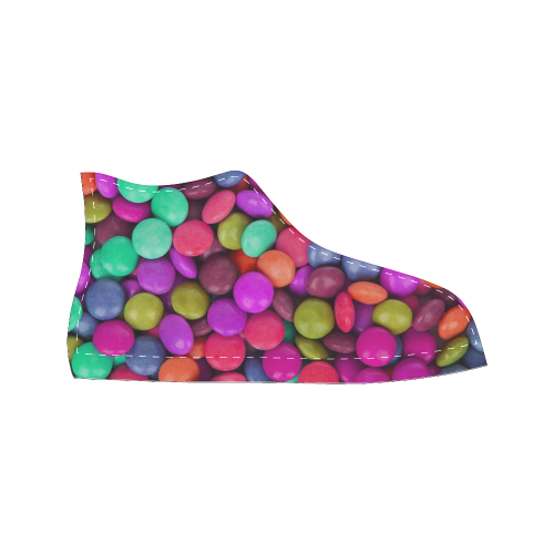 candy buttons Women's Classic High Top Canvas Shoes (Model 017)