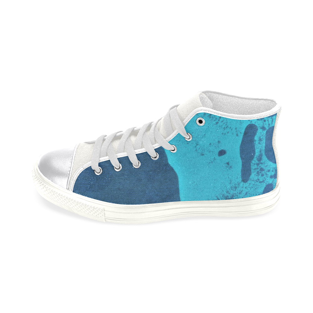 ZONE BLUE Women's Classic High Top Canvas Shoes (Model 017)
