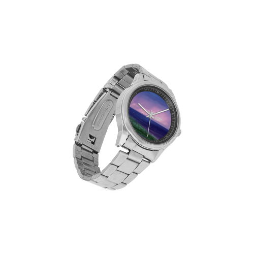 Purple Rain Men's Stainless Steel Watch(Model 104)