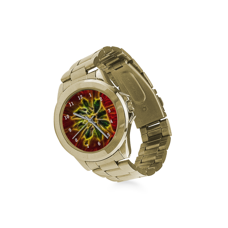 Topaz Flower Custom Gilt Watch(Model 101)