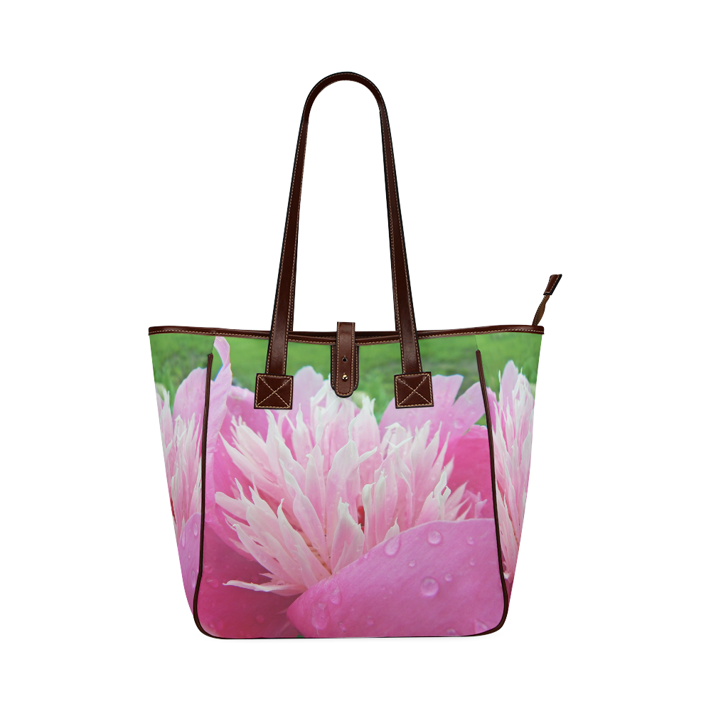 Wet Peony Classic Tote Bag (Model 1644) | ID: D205670